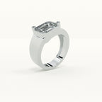 Dual Stone Set Stratum 925 Silver Men's Ring