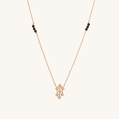 Padma Diamond Mangalsutra | BIS Hallmarked | 18k Gold Vermeil