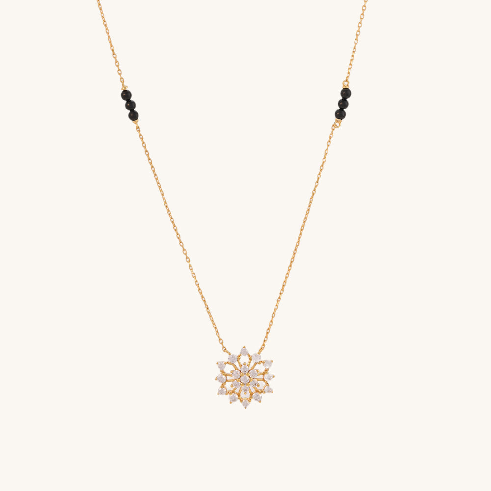 Tvarita Diamond Mangalsutra | BIS Hallmarked | 18k Gold Vermeil