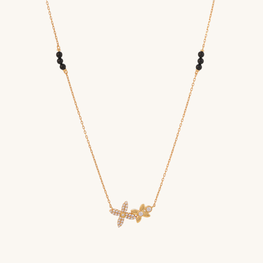 Manasvini Diamond Mangalsutra | BIS Hallmarked | 18k Gold Vermeil