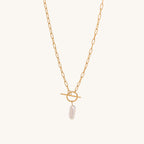 Baroque Pearl T-Bar Necklace