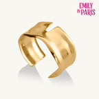 Crimped Golden Kada Bracelet