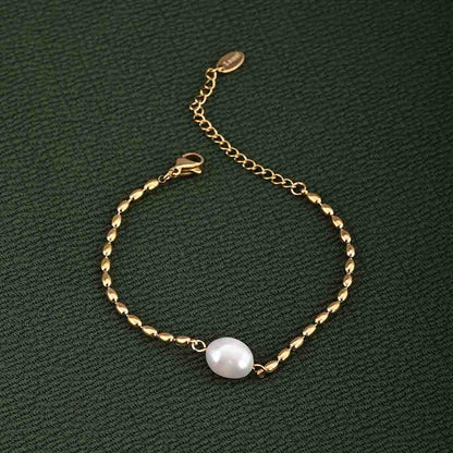 Oval Oasis Gold Chain Bracelet