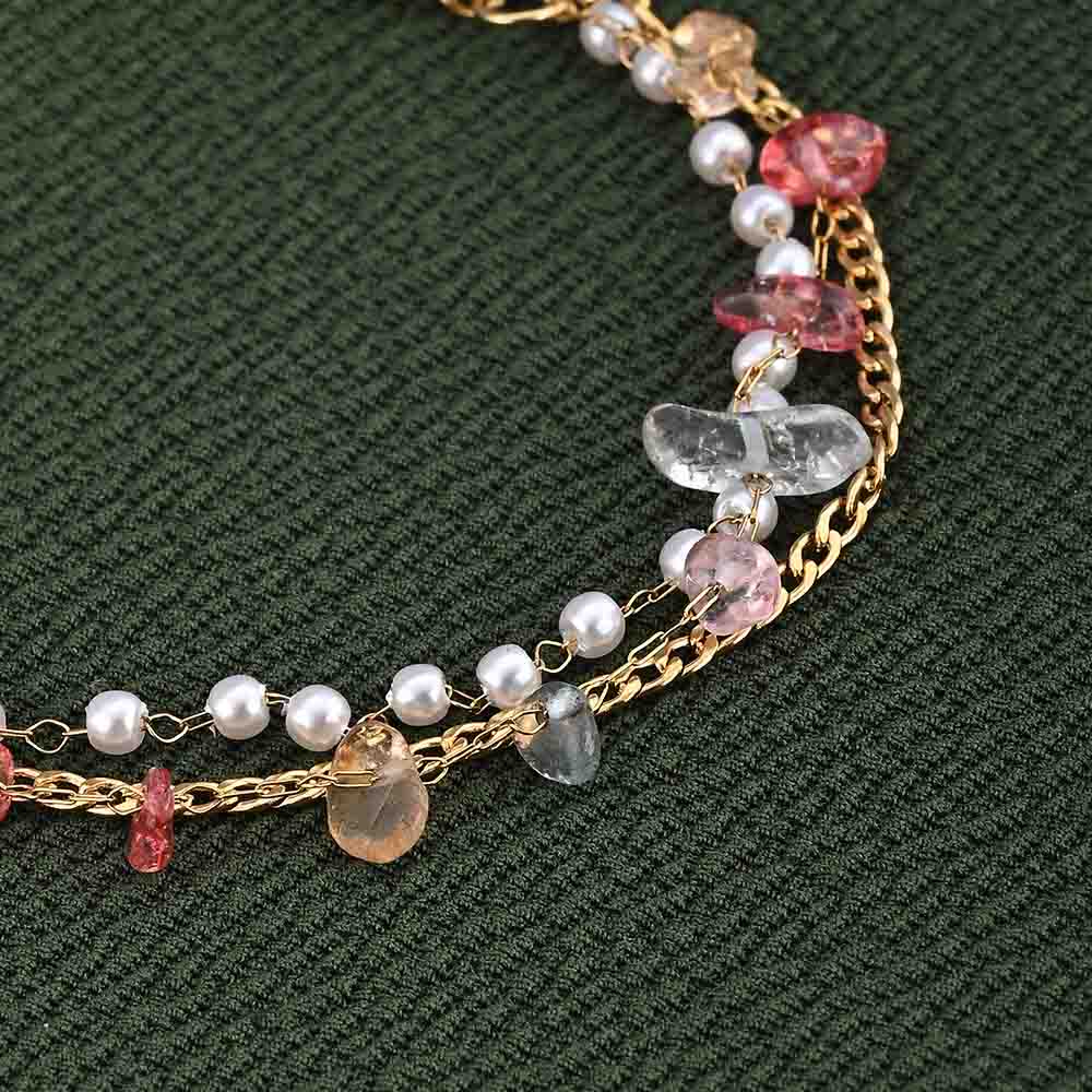 Minimalist Pearl Three Layered Bracelet