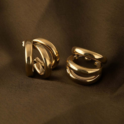 Triple Halo Earrings