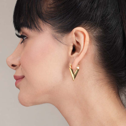 Gilded V Earrings