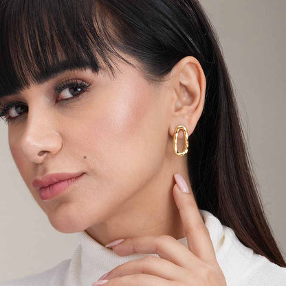 Abstract Oval Earrings