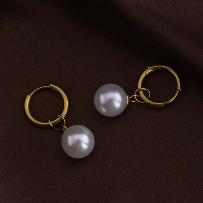 Single Pearl Drop Earrings