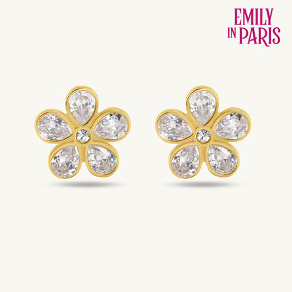 Blooming Diamonds Stud Earring & Solitary Spark Bracelet Combo Set