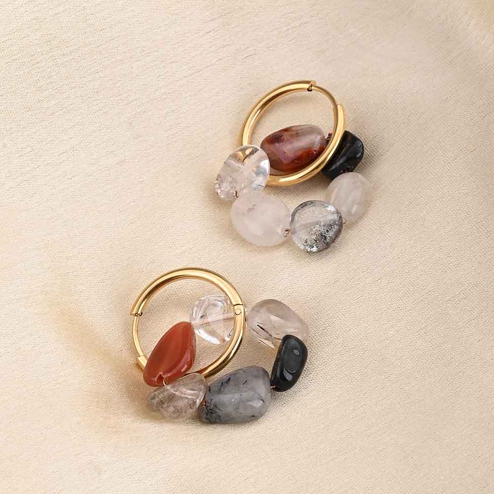 Boho Gold Hoop Earrings