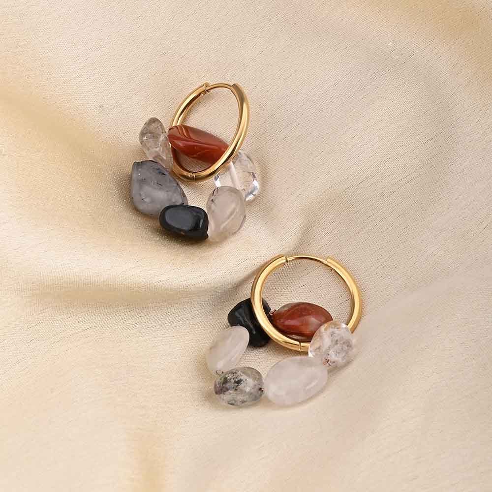 Boho Gold Hoop Earrings