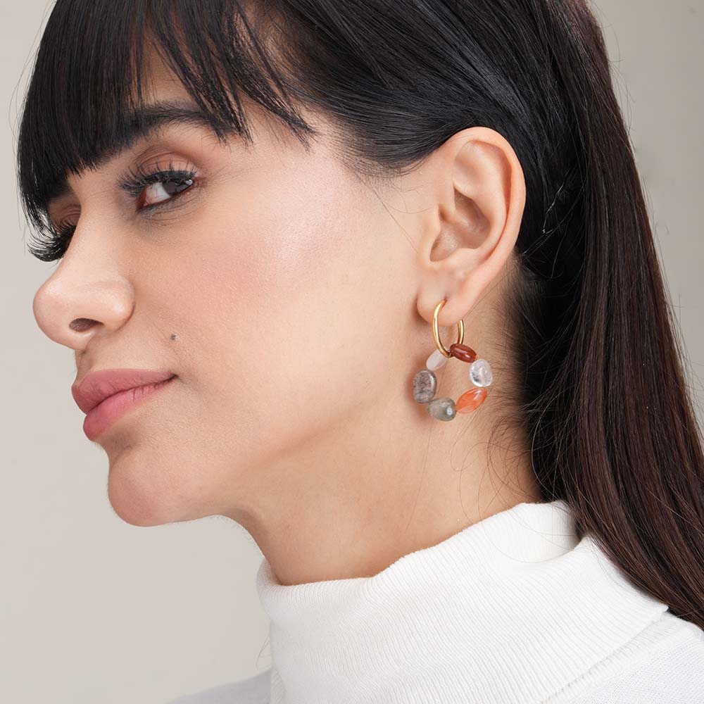 Boho Gold Hoop Earrings