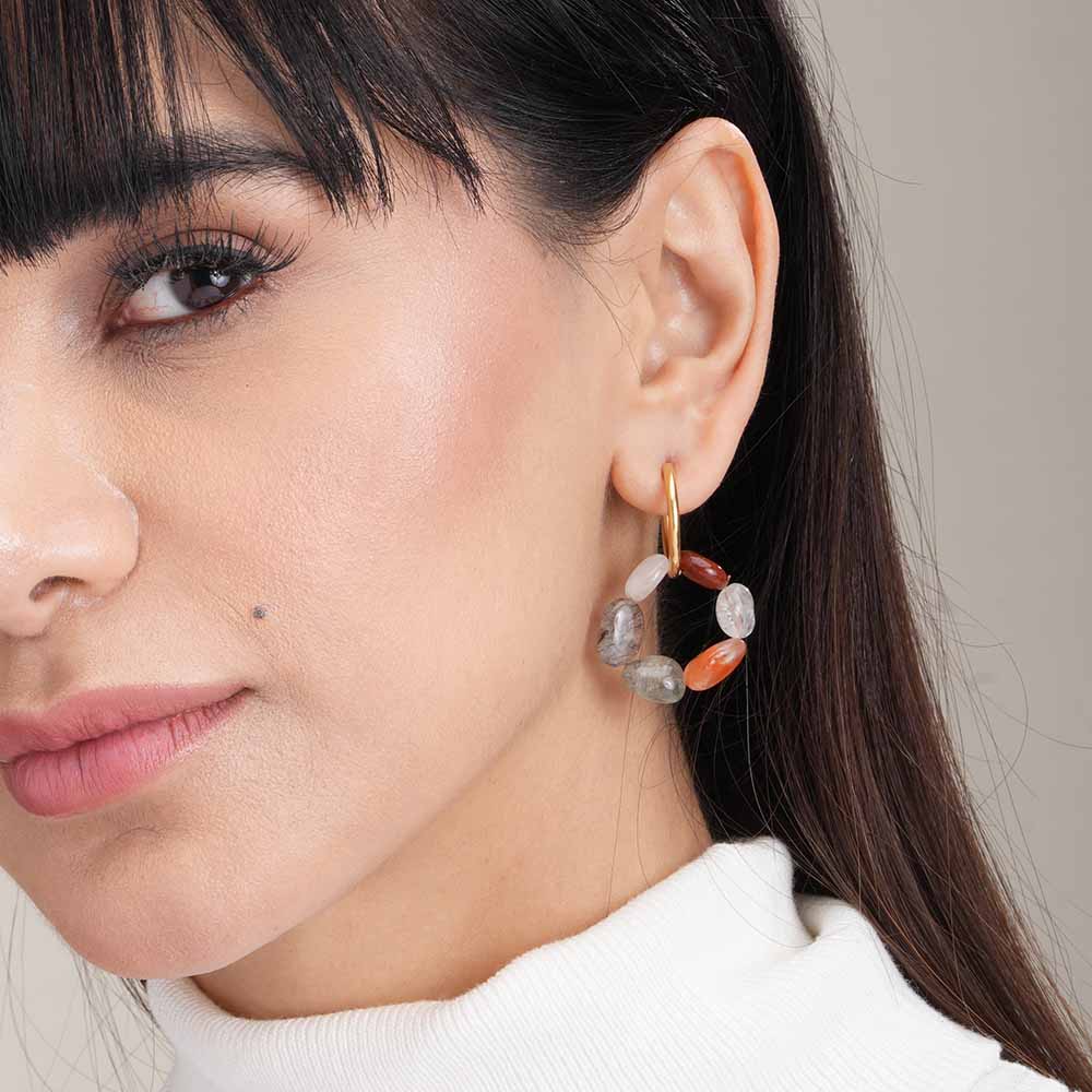 Boho Gold Hoop Earrings