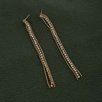 Elegant Gold Stone Drop earrings