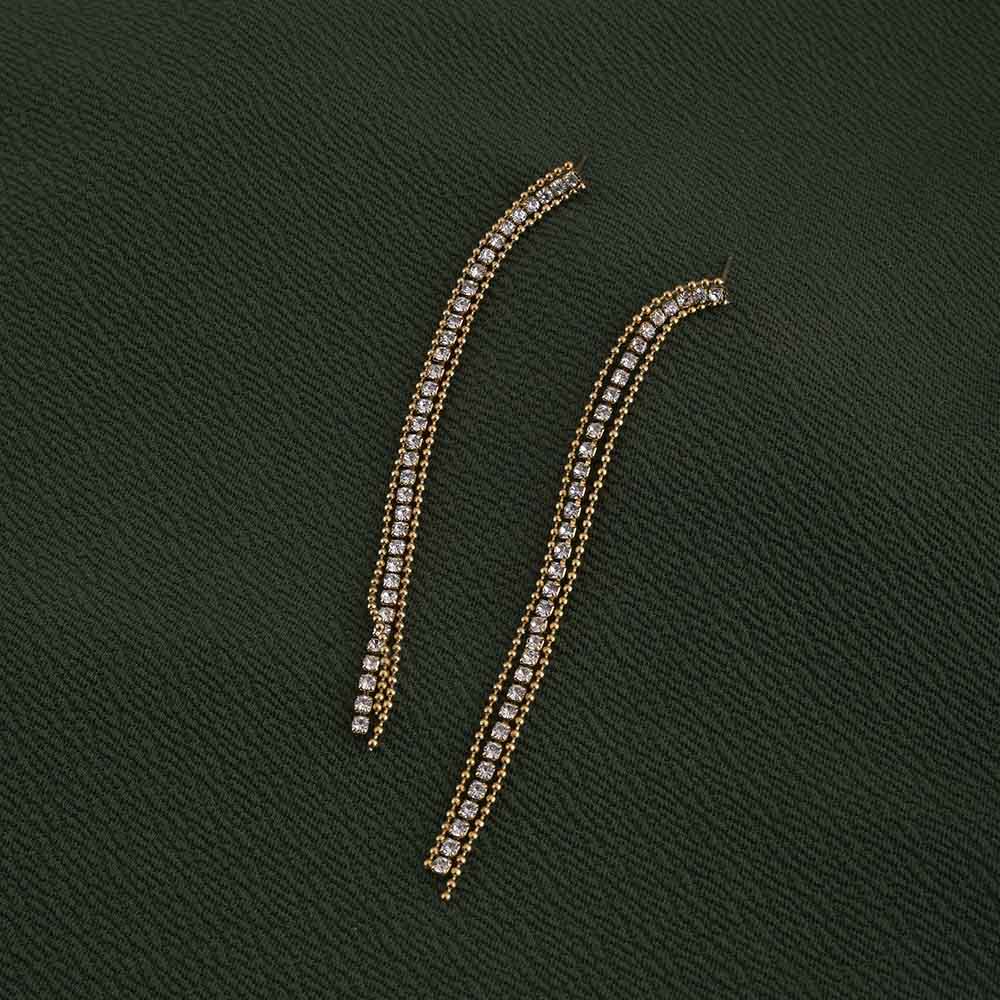 Elegant Gold Stone Drop earrings