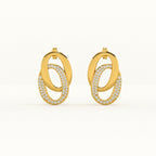Elegant Interlinked Stud Earrings