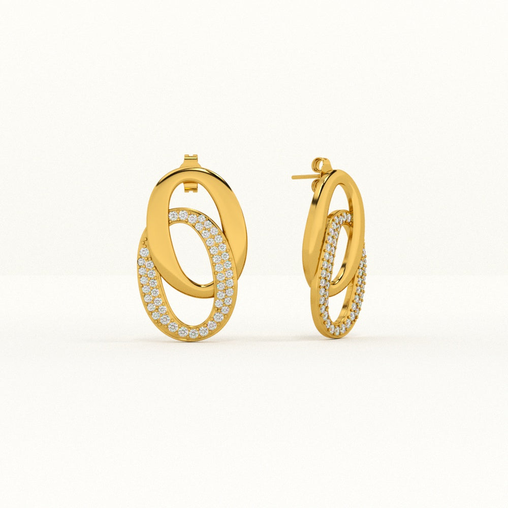 Elegant Interlinked Stud Earrings