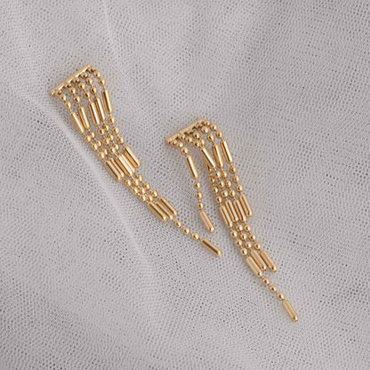 Flowing Gold Drop Earrings