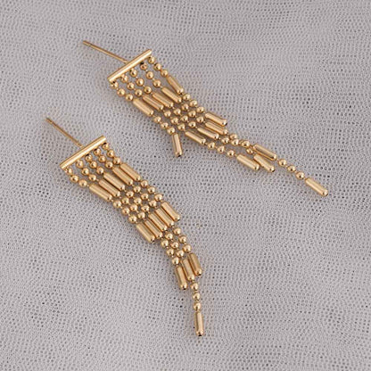Flowing Gold Drop Earrings
