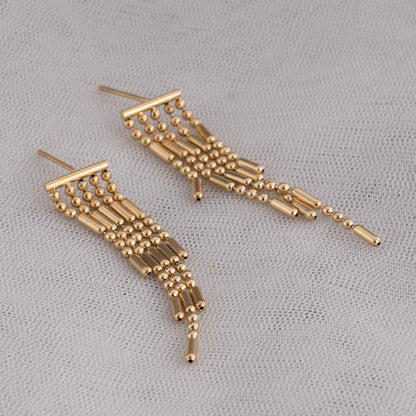Flowing Gold Drop Earrings
