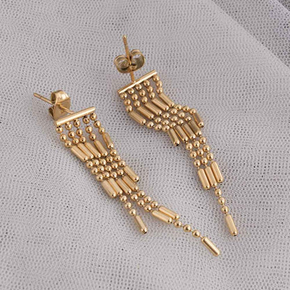 Flowing Gold Drop Earrings