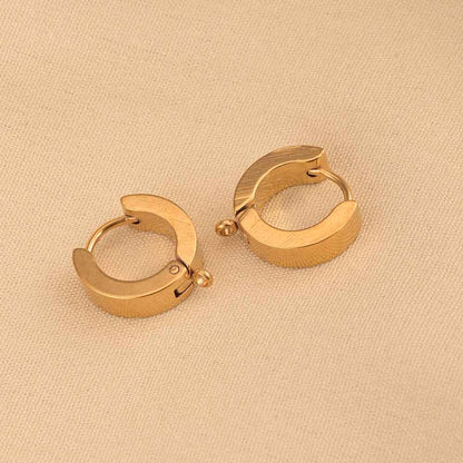 Simple Golden Hoop Earrings