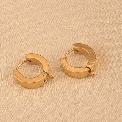 Simple Golden Hoop Earrings