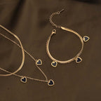 Ebony-Ivory Hearts Set