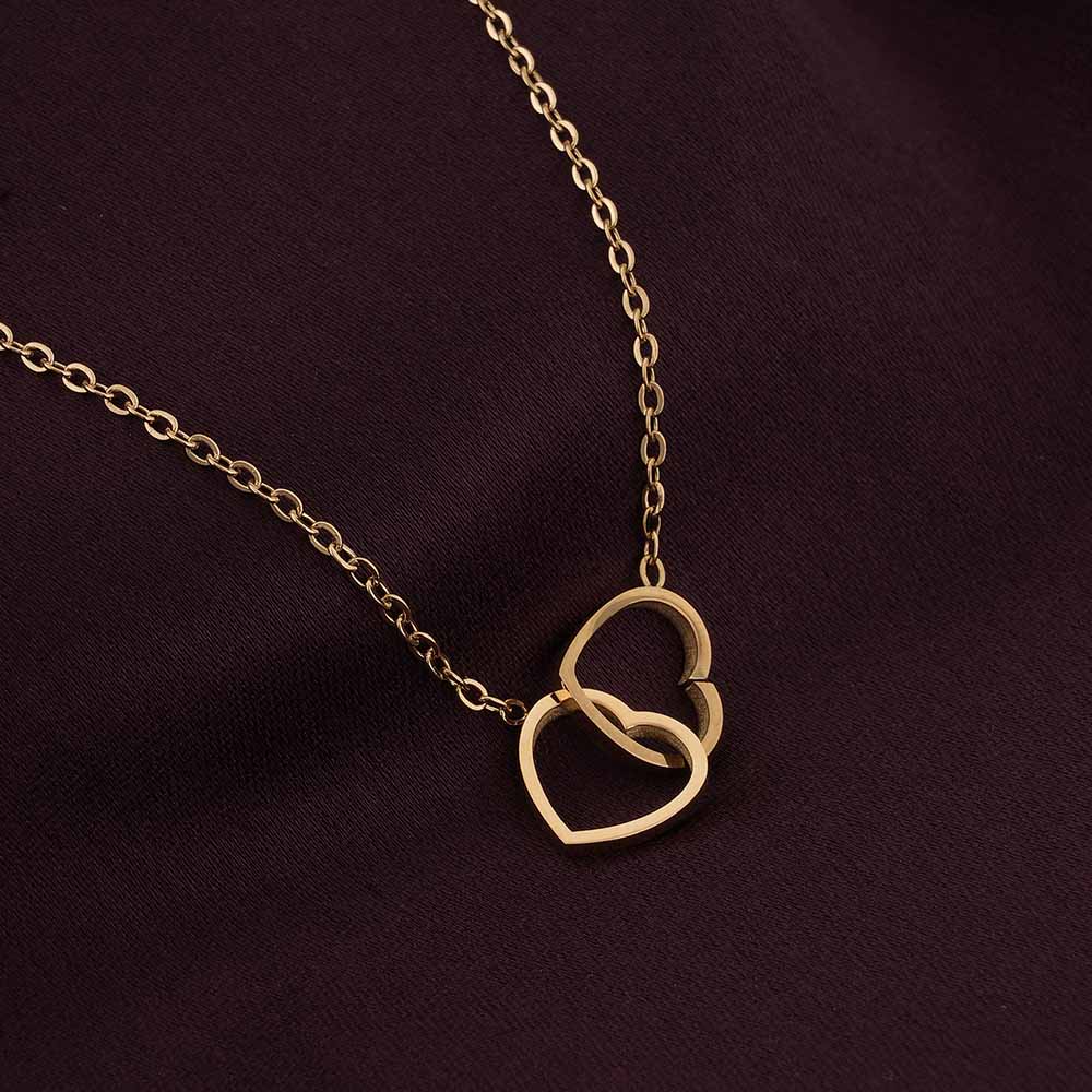 Couple Heart Pendant Necklace