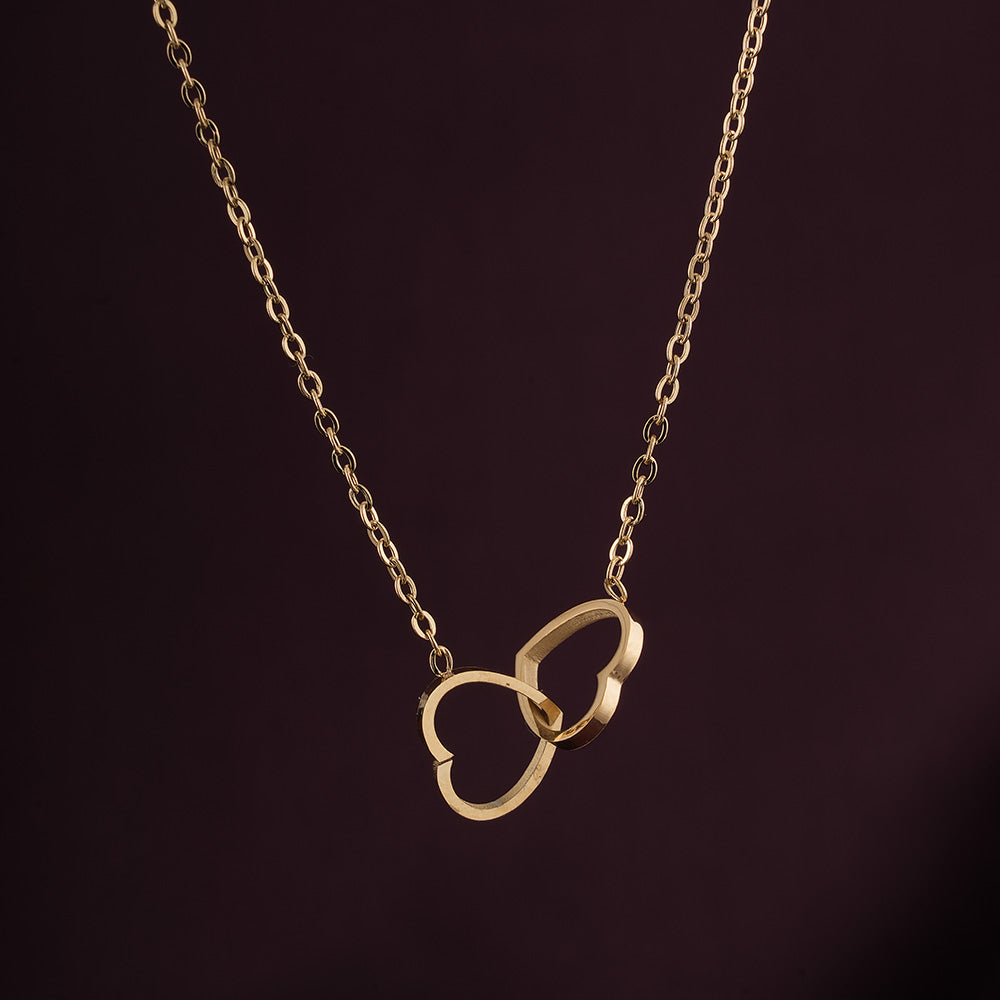 Couple Heart Pendant Necklace