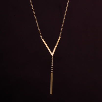 V Shaped Pendant Necklace