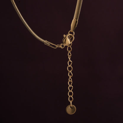 Pink Gemstone Embedded Necklace