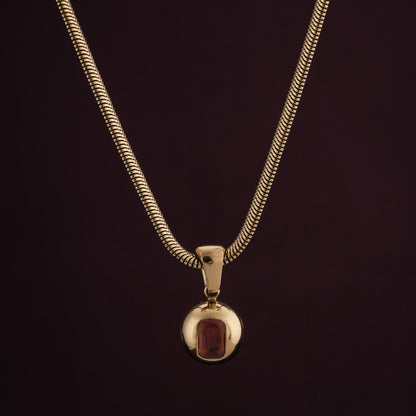 Pink Gemstone Embedded Necklace