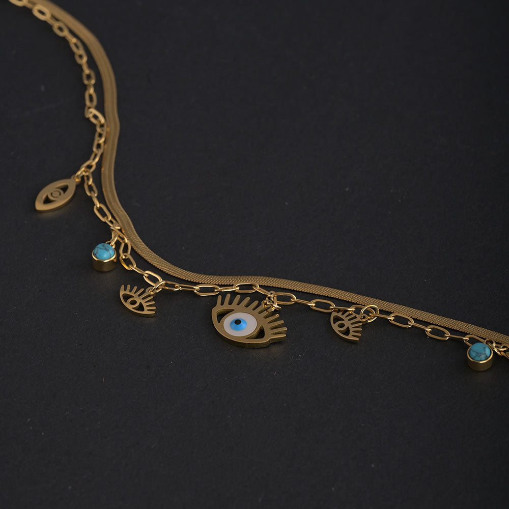Evil-eye Cascade Necklace