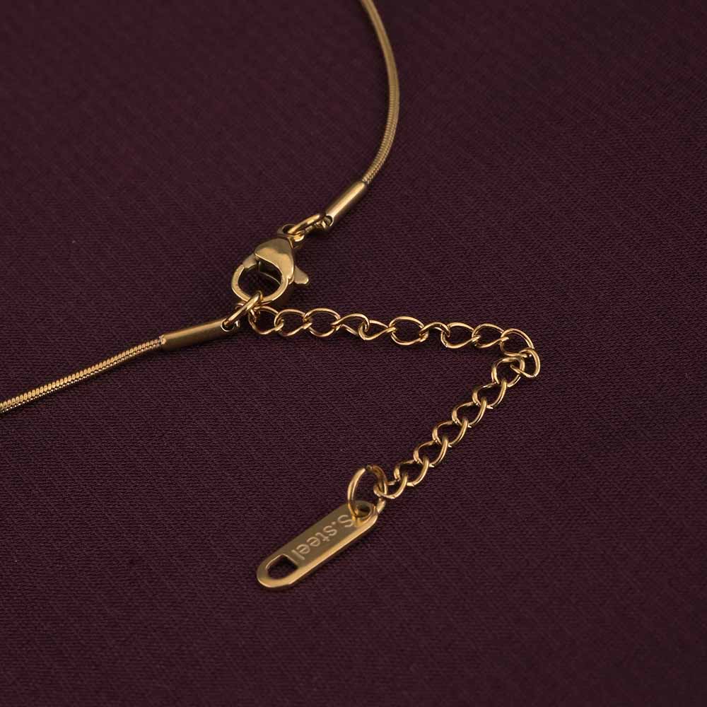 Heart Pendent Gold Chain Necklace Love Gift set
