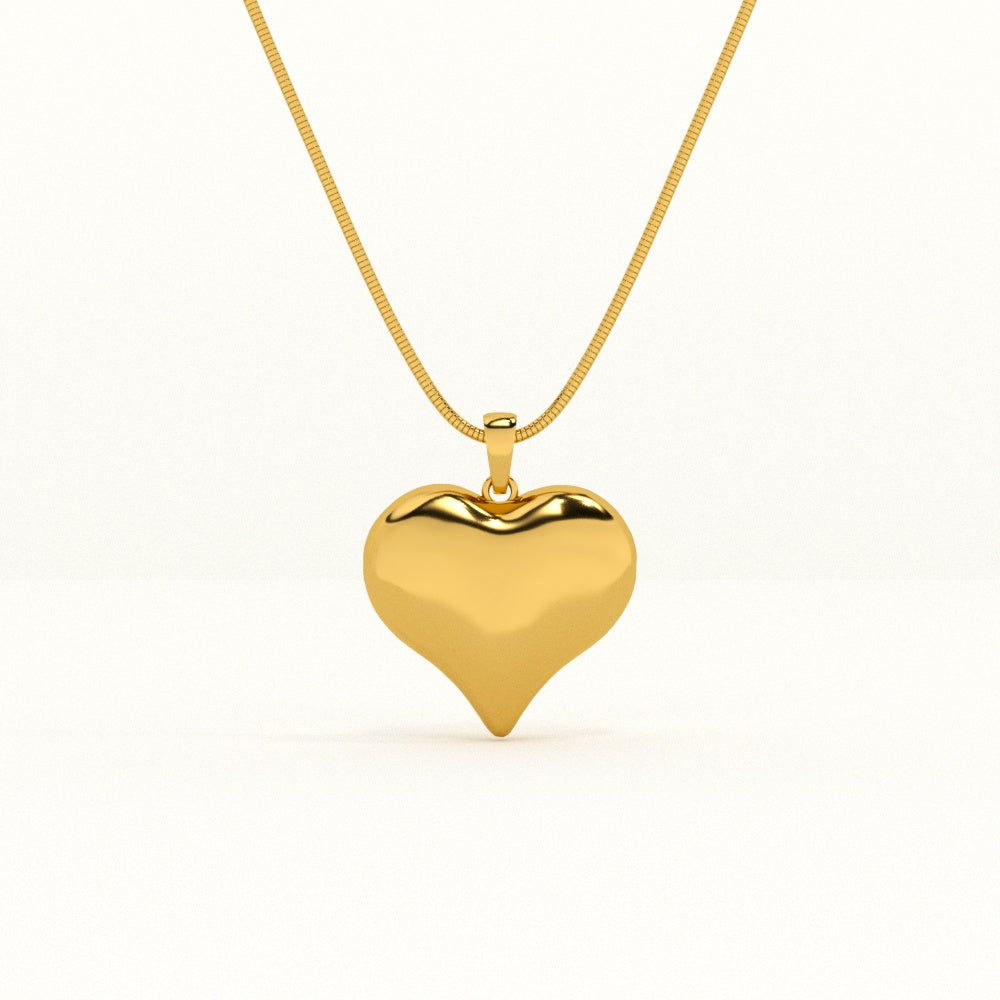 Heart Pendent Gold Chain Necklace