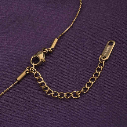 Square Pendent Gold Chain Necklace