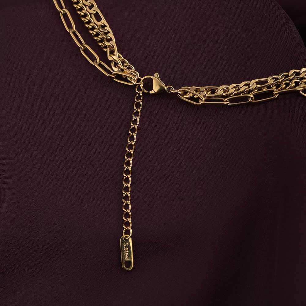 Layered Link Gold Chain Necklace