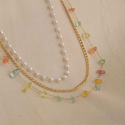 Rainbow of Gems Layered Necklace