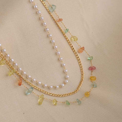 Rainbow of Gems Layered Necklace