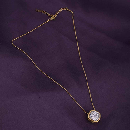 White Stone Simple Necklace