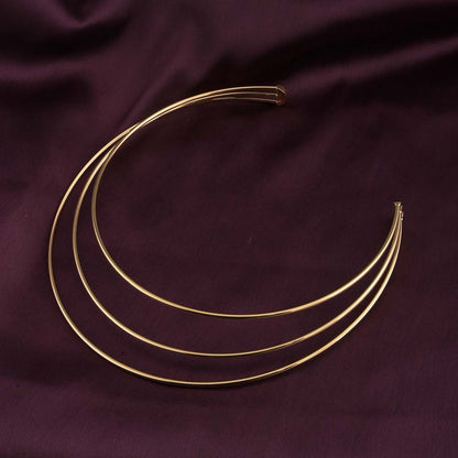 Golden Elegance Layered Chocker Necklace
