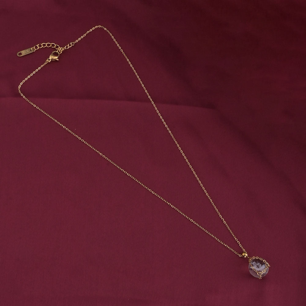 Crystal Eye Catching Chain Necklace