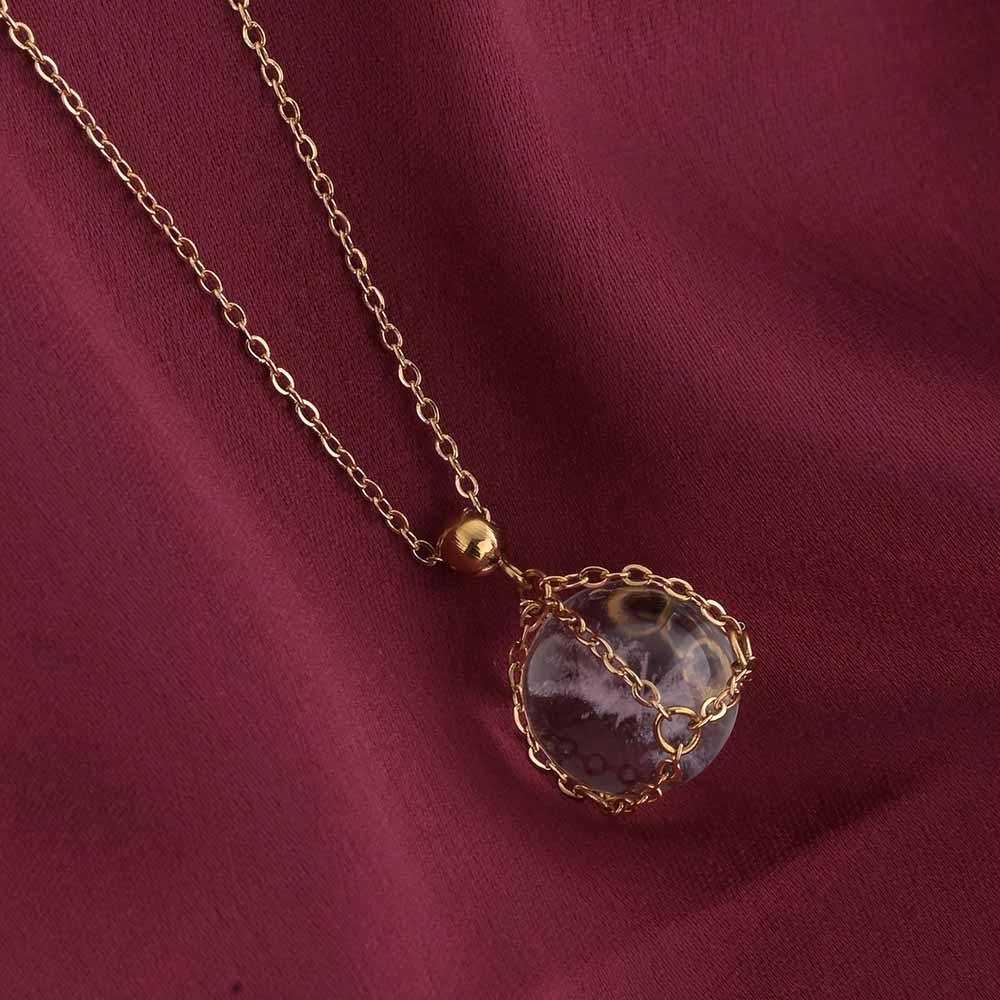 Crystal Eye Catching Chain Necklace