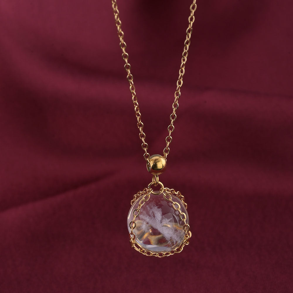 Crystal Eye Catching Chain Necklace