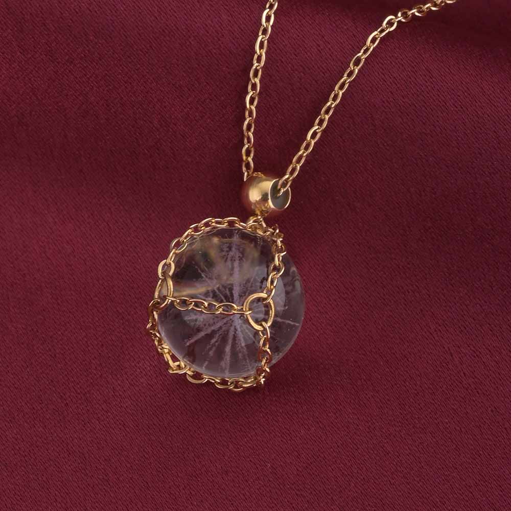 Crystal Eye Catching Chain Necklace