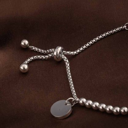 Minimalist Silver Charm Bracelet