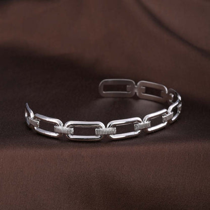 Minimalist Silver Link Bracelet