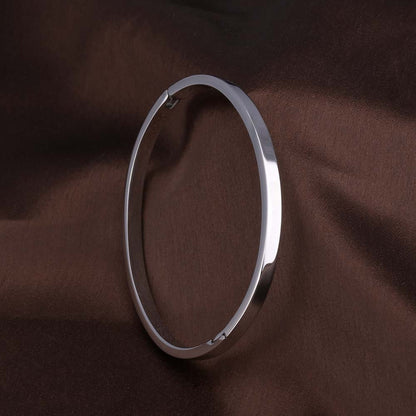 Sleek Simplicity Silver Bangle Bracelet