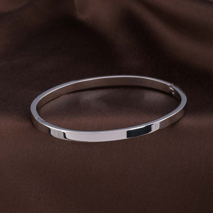Sleek Simplicity Silver Bangle Bracelet